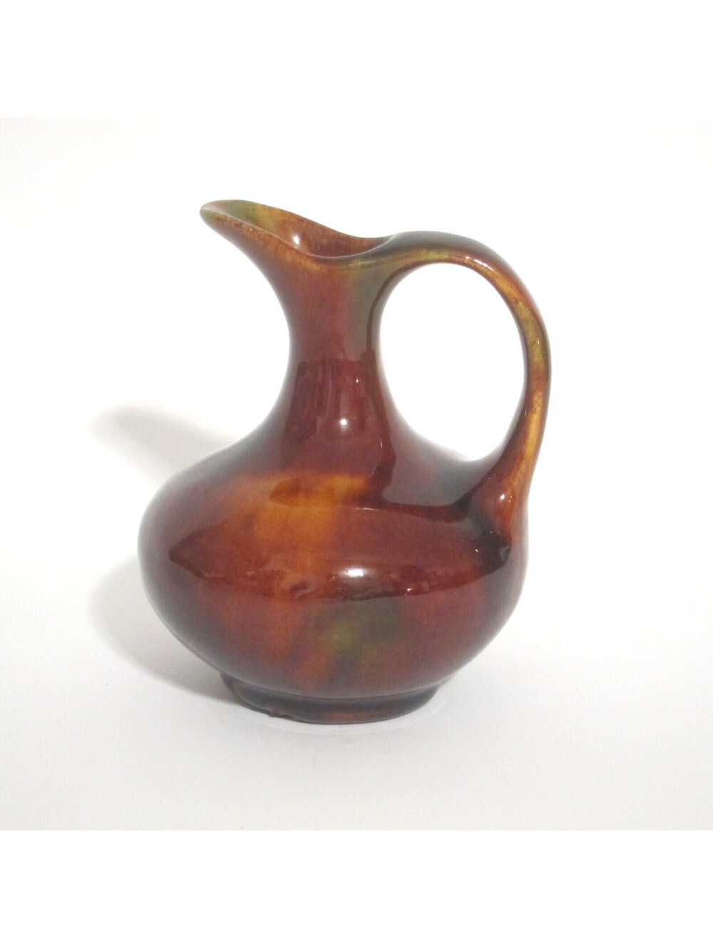 Antique Cambridge Art Pottery Ewer Standard Glaze 4" Small Pitcher Ohio c1902